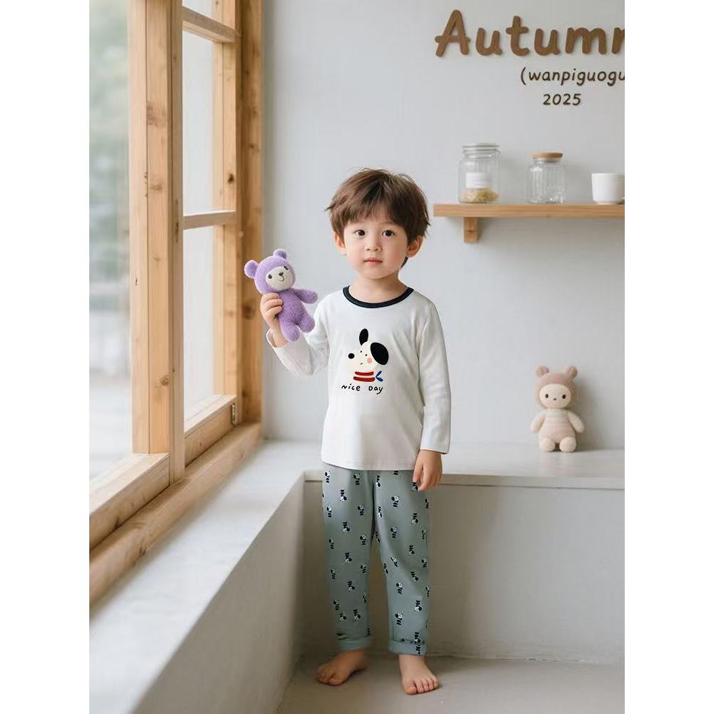 LITTLE CANDICE - JI HOON Baju Tidur Anak Cowok Laki Laki | Baju Tidur Set Anak | Baju Tidur Adem Hal