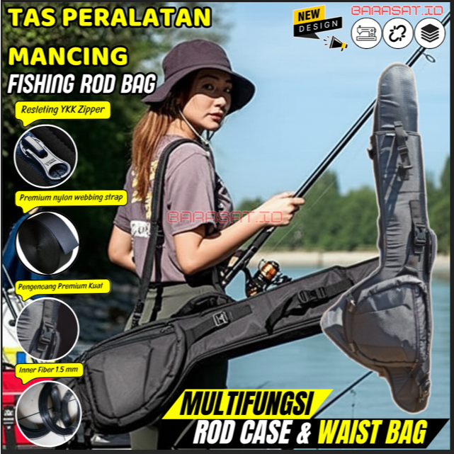 perlengkapan alat pancing tas joran perlengkapan mancing keren Ransel Terbaik Jumbo 4 Joran Selempan