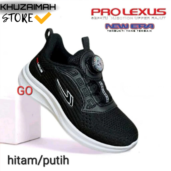 New Era sepatu sekolah Anak TALI PUTAR Hitam Sepatu New Era  sneakers Sepatu kets B.O.S & SAL3000