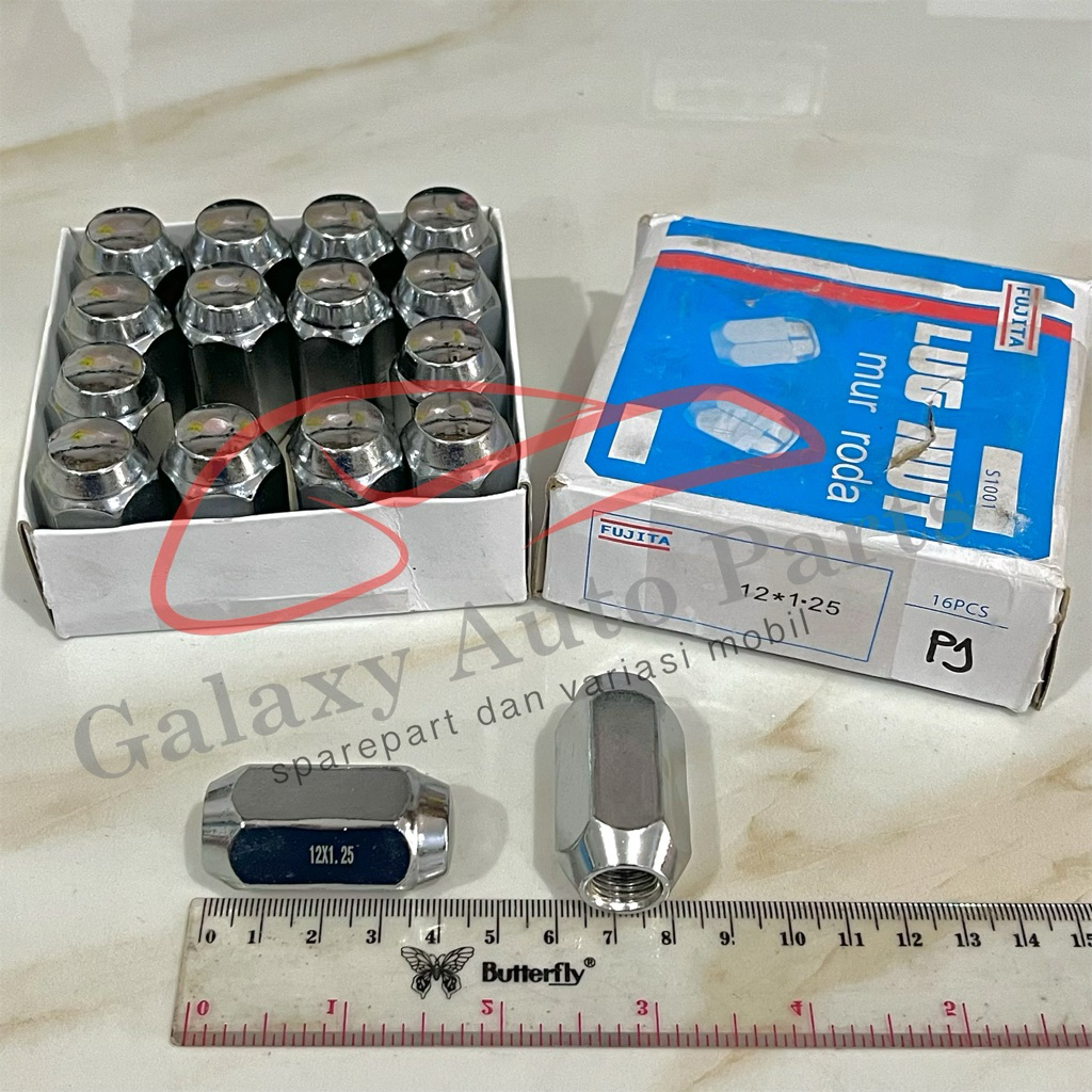 Mur roda racing mobil 1.25 1,25 panjang kunci 21mm fujita