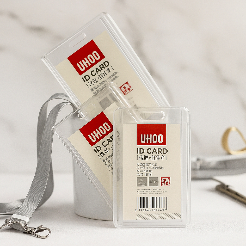 

UHO / Card Holder Acrylic Transparent Badge Id Card Casing Kartu Pegawai Akrilik Uhoo 6024