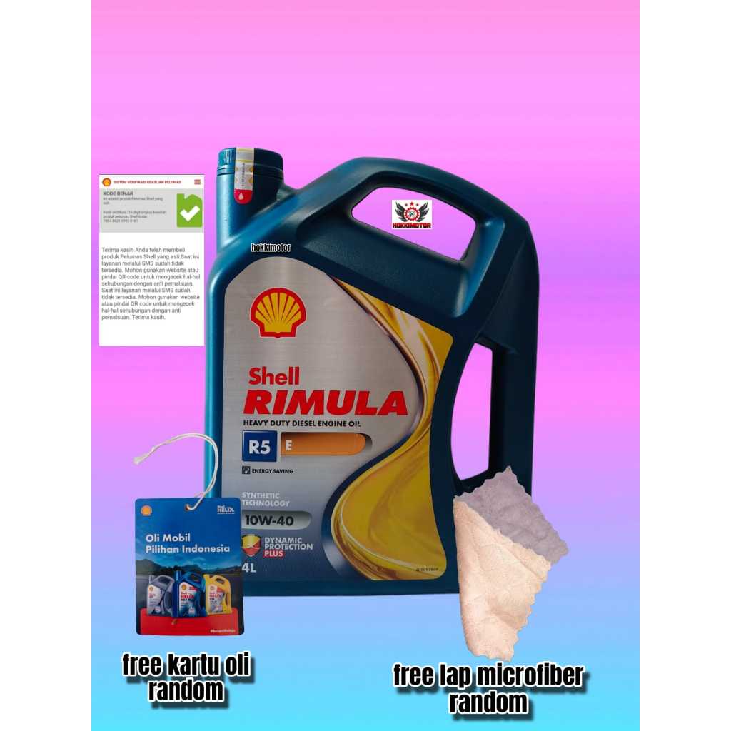 Shell RIMULA R5 E 10W-40 OLI MOBIL 4 LITER GALON ORIGINAL