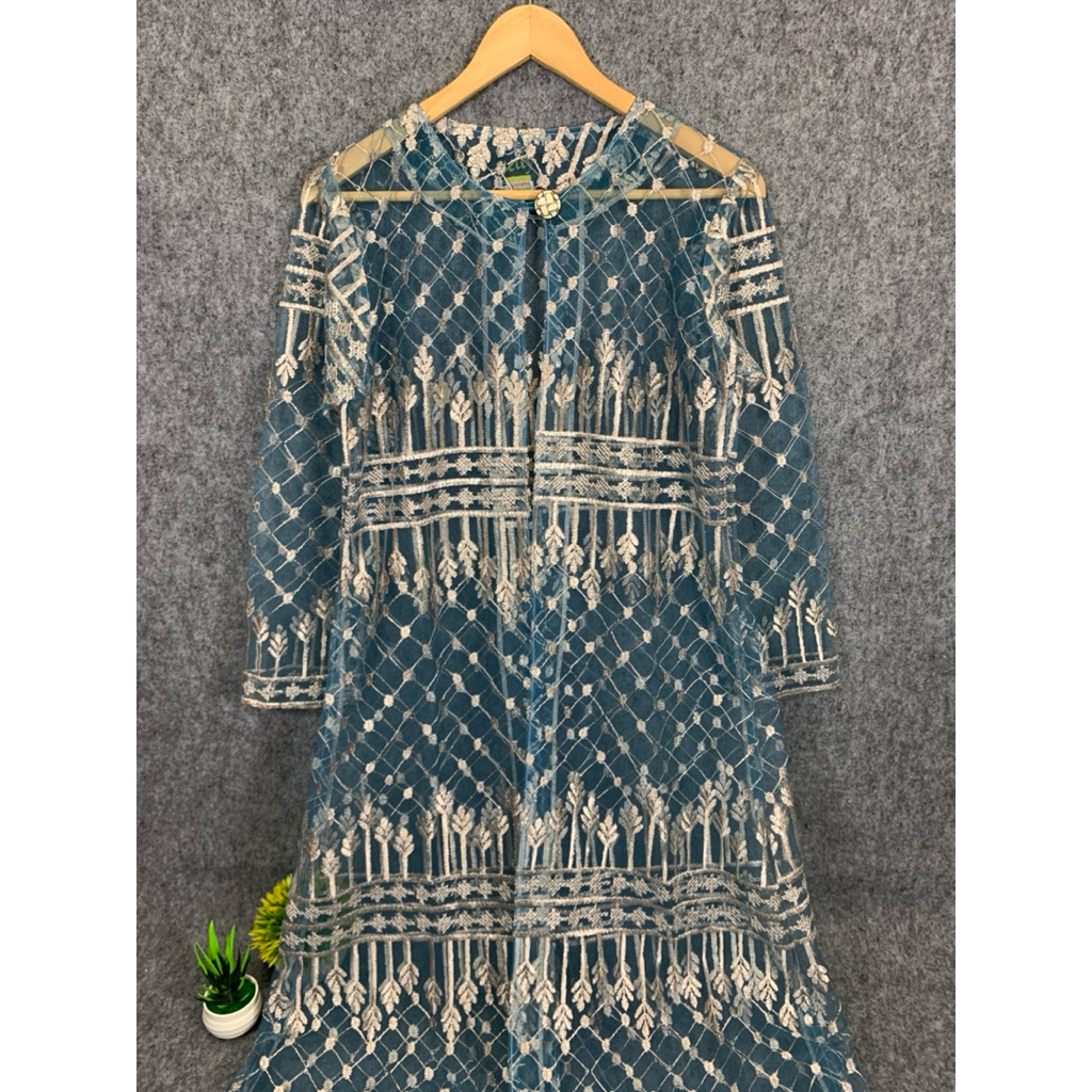 Cardigan brukat lengan panjang