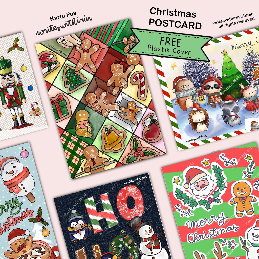 

(writeswithirin) Kartu Pos/ Postcard/ Post Card/ Penpal Christmas/ Natal