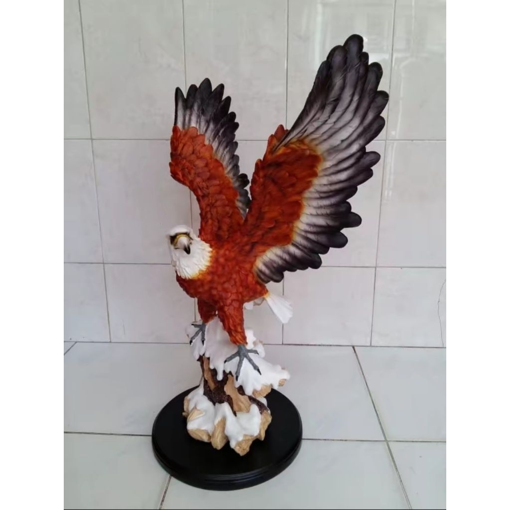 patung rajawali jumbo pajangan burung elang dekorasi hiasan rumah