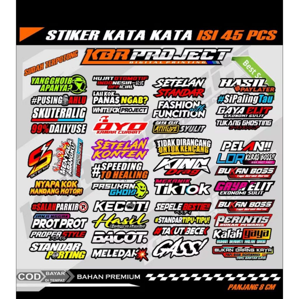 

Sticker Pack Sticker Aesthetic Anti Air untuk Personalisasi Laptop, HP, Koper dan Helm (32)