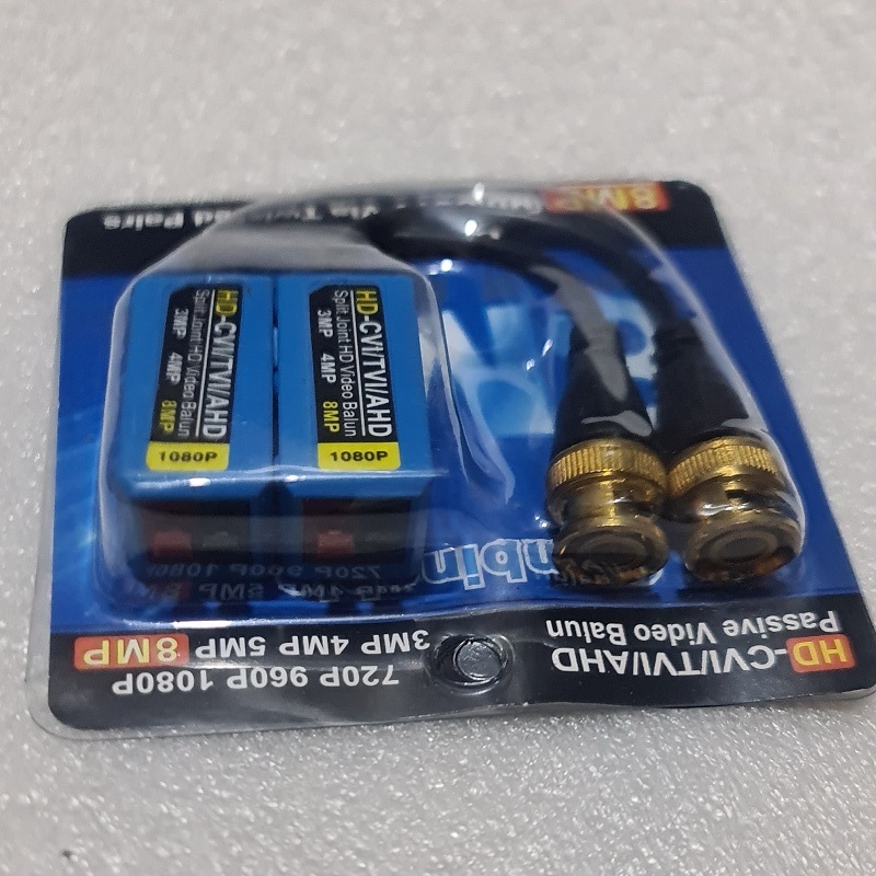 Video Balun  CCTV 1 Chanel 8mp CVI TVI AHD CVBS Split Joint HD Passive video balun premium
