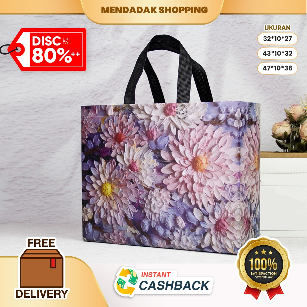 

(ETALASE 1-AN) Souvenir Tas Spunbond Totebag Wanita Belanja Jinjing Murah Bagus Respon Cepat Pengiriman Cepat