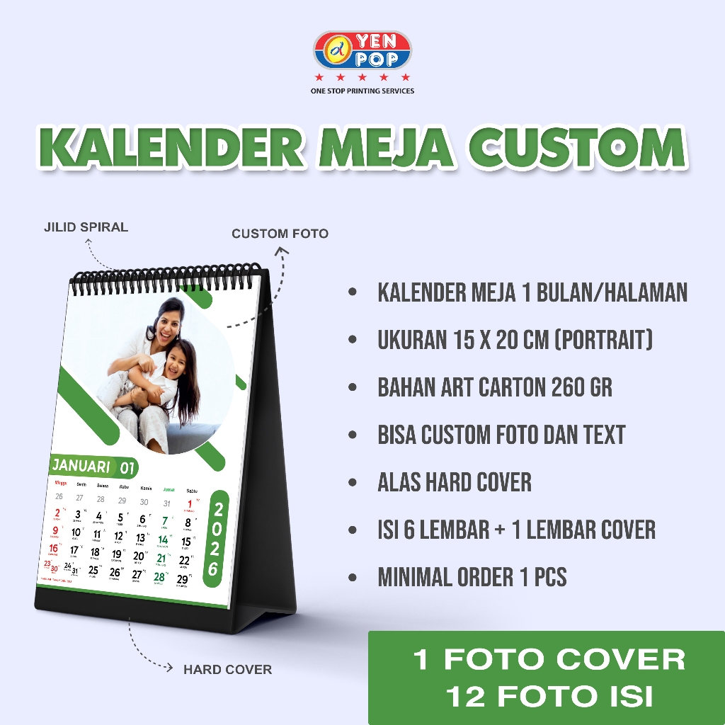 

KALENDER VERTIKAL 1 BULANAN DESAIN BARU 2026