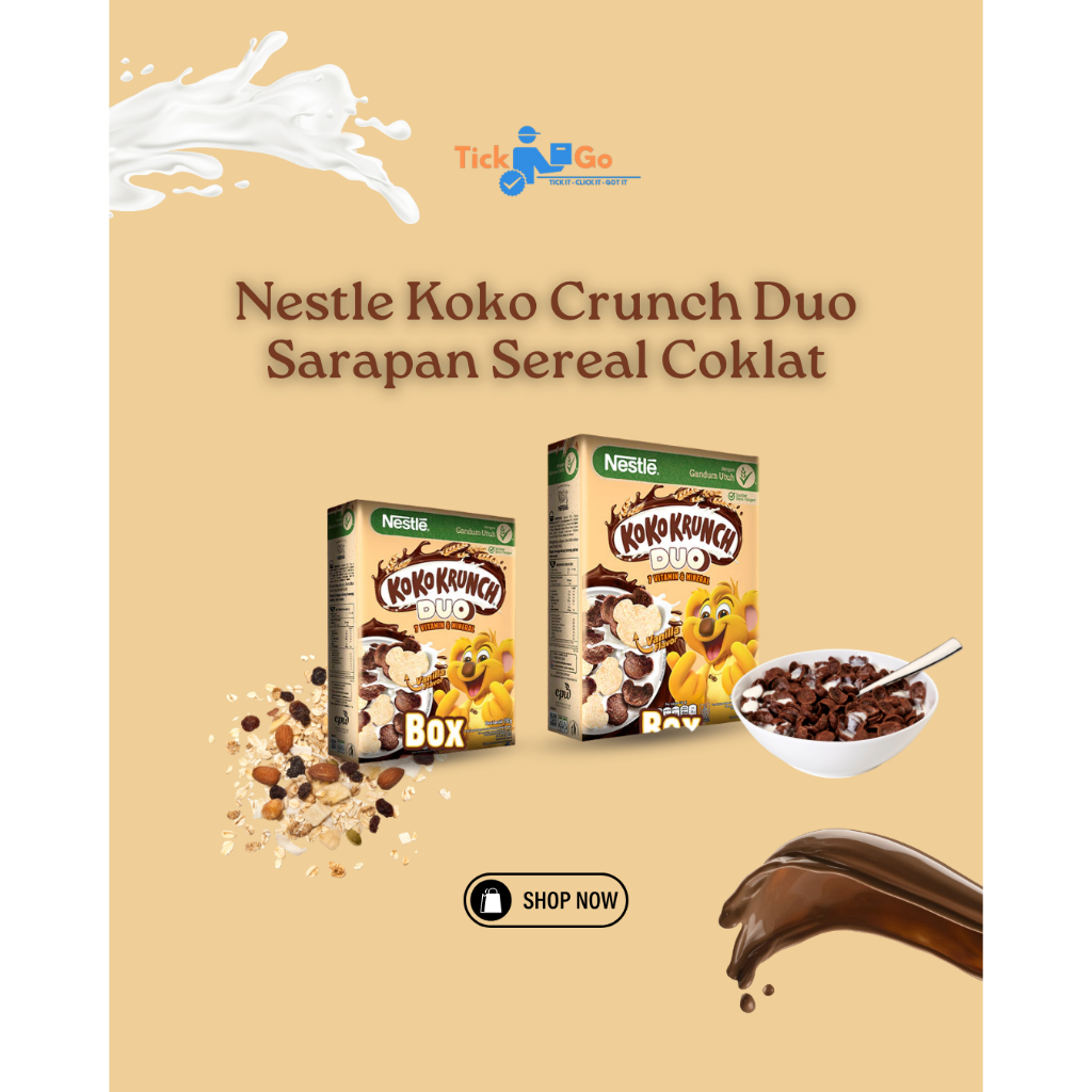 

Nestle KOKO KRUNCH Duo Sarapan Sereal Coklat