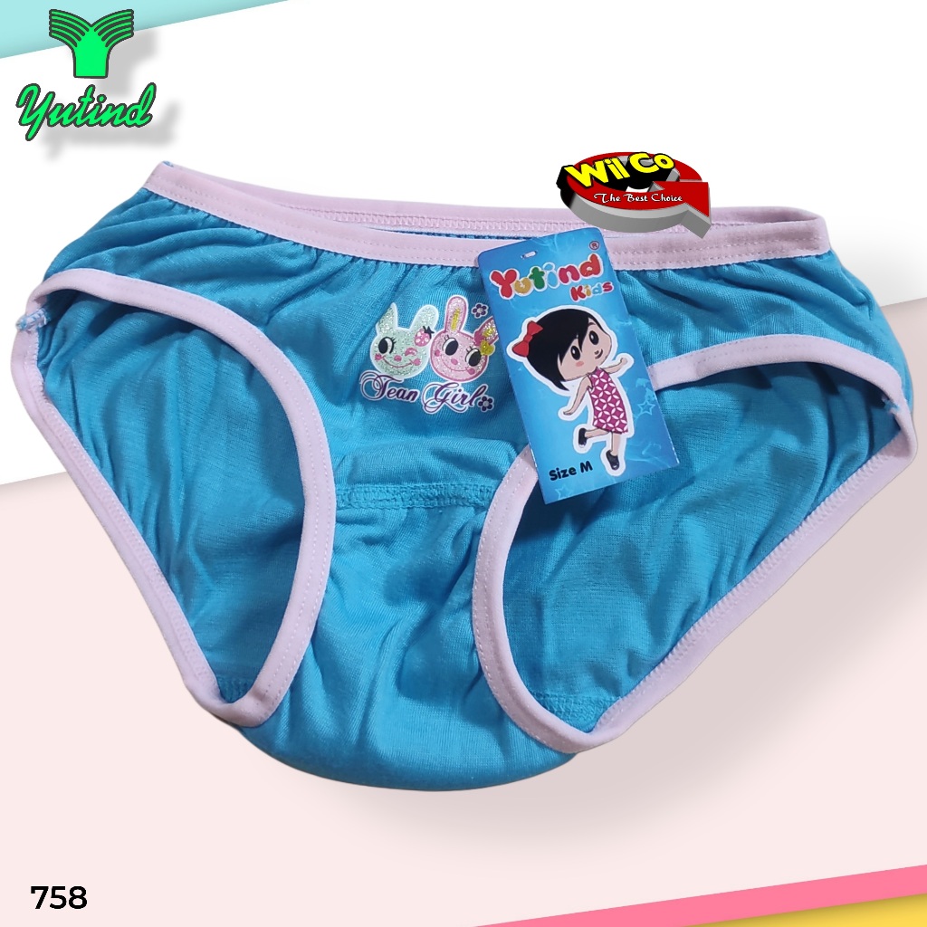 K758 Yutind Celana Dalam Anak Perempuan Size M L XL Usia 3 - 11 th