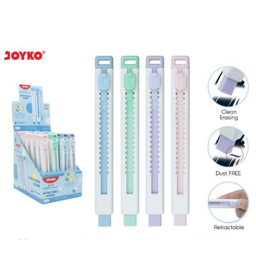 

Penghapus Pensil Mekanik / Penghapus Cutter Joyko ER 152 Warna Pastel