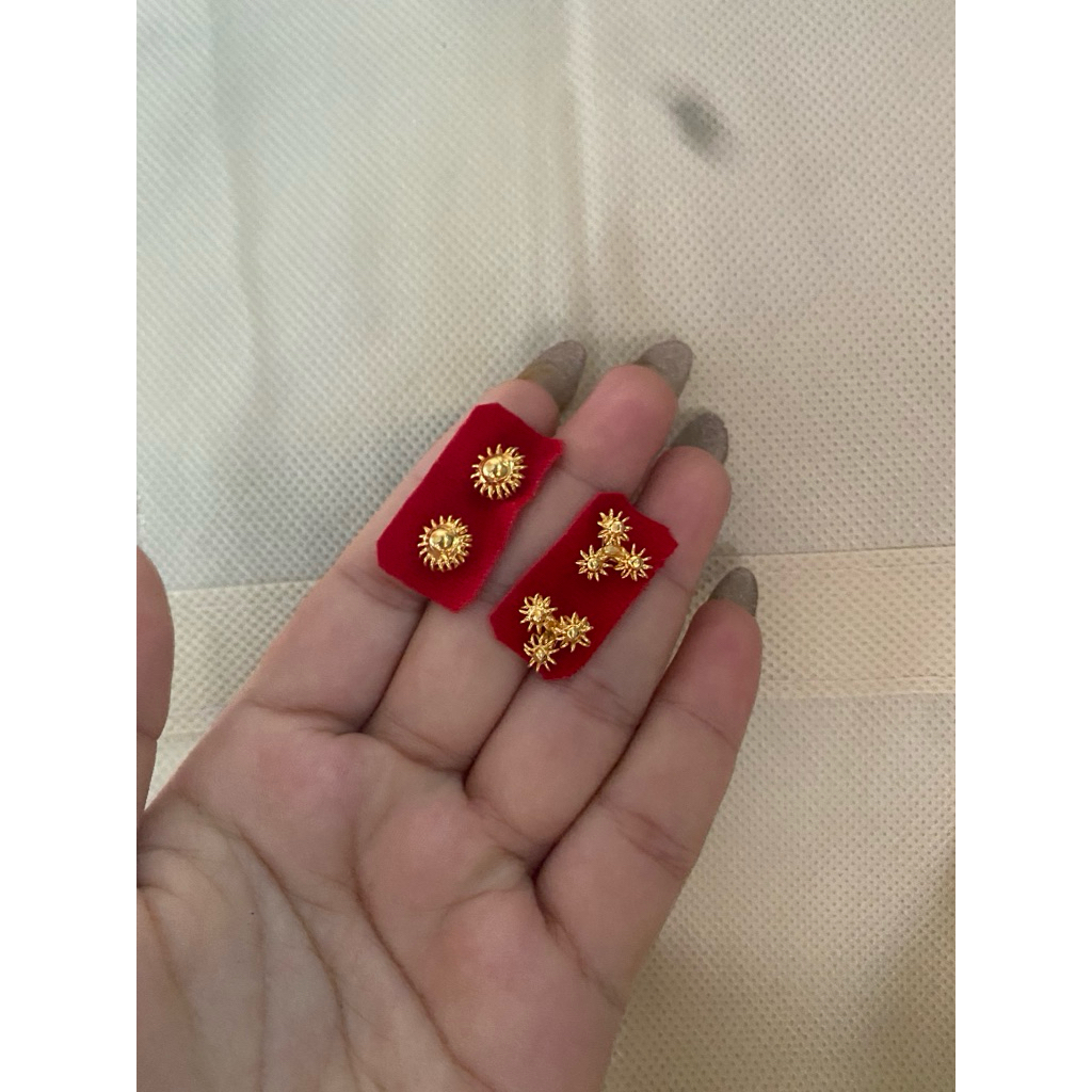 Anting bunga matahari replika emas london persis 100% sama