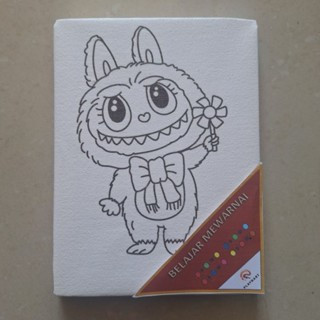 

SPECIAL LABUBU ! Mainan kanvas lukis anak 15x20 TANPA CAT