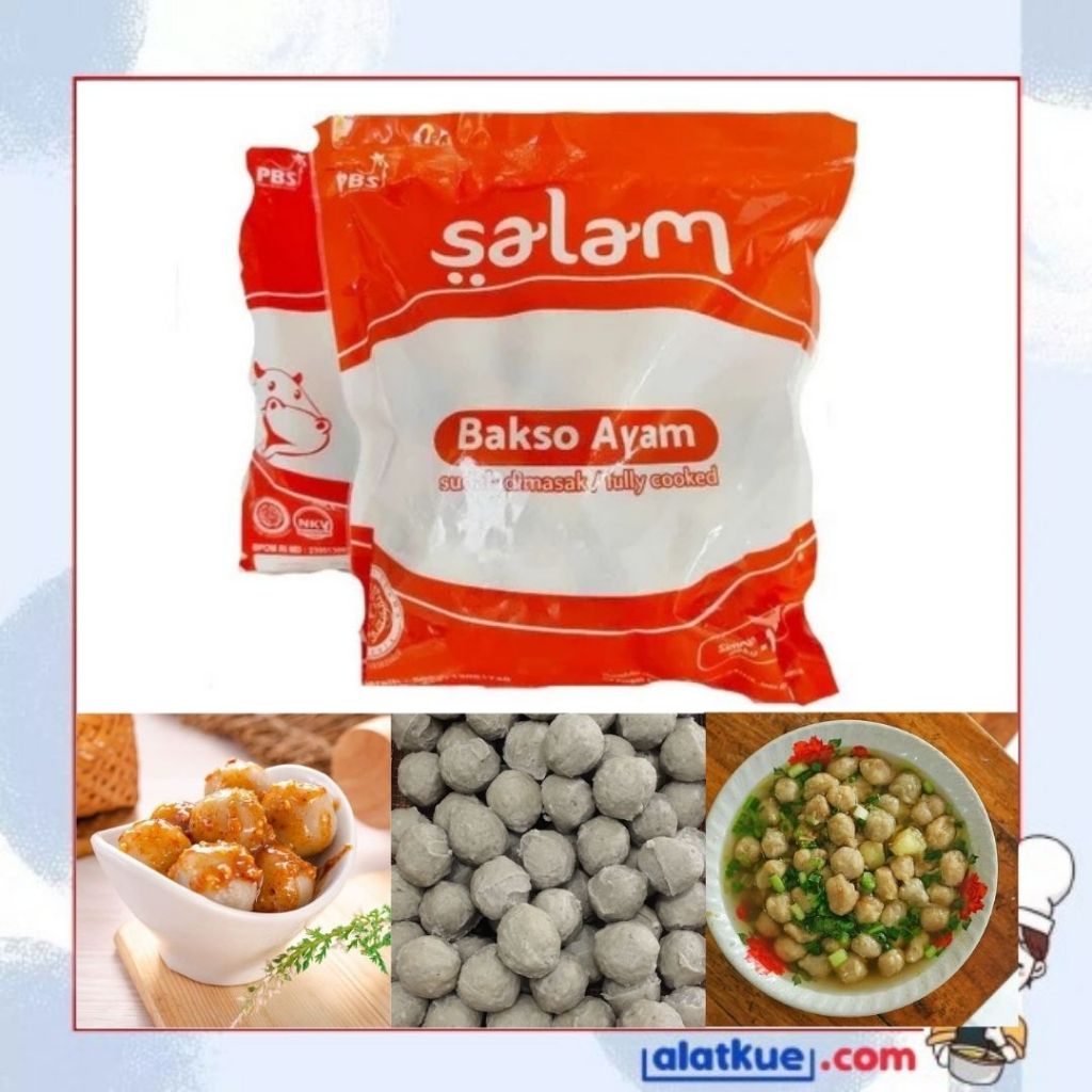 

500gr Salam Bakso Ayam Bakso Instan Frozen Food Bakso Ayam Kerikil