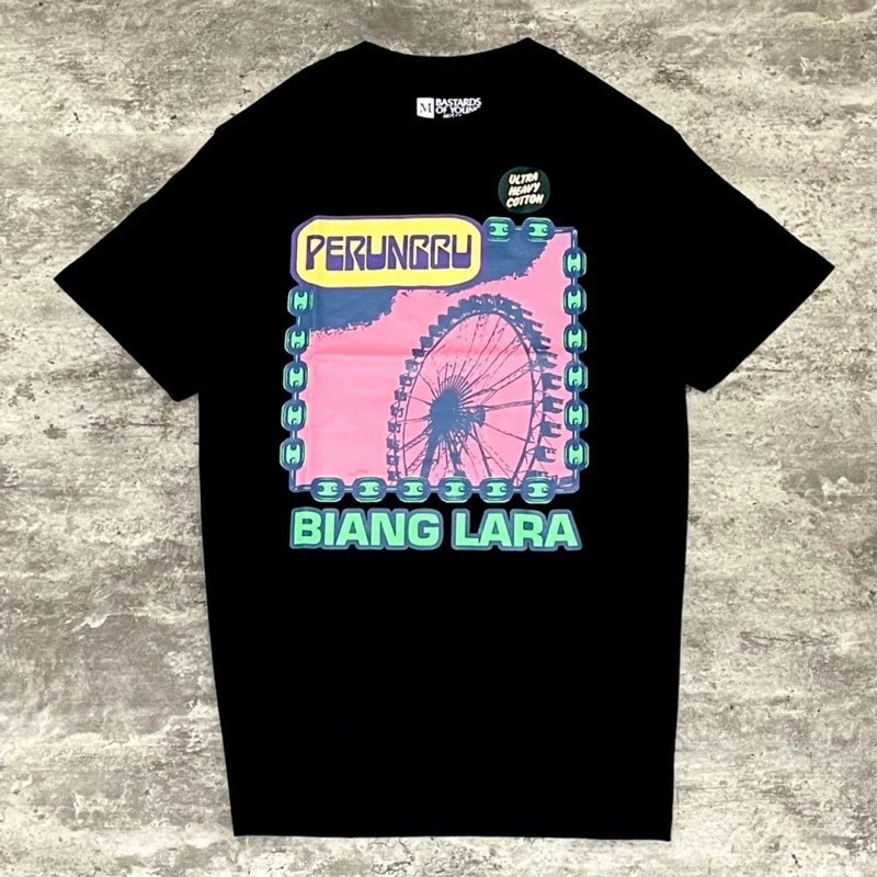 Kaos Bastard Of Young x Perunggu "BIANG LARA" T-Shirt Distro Unisex | Black