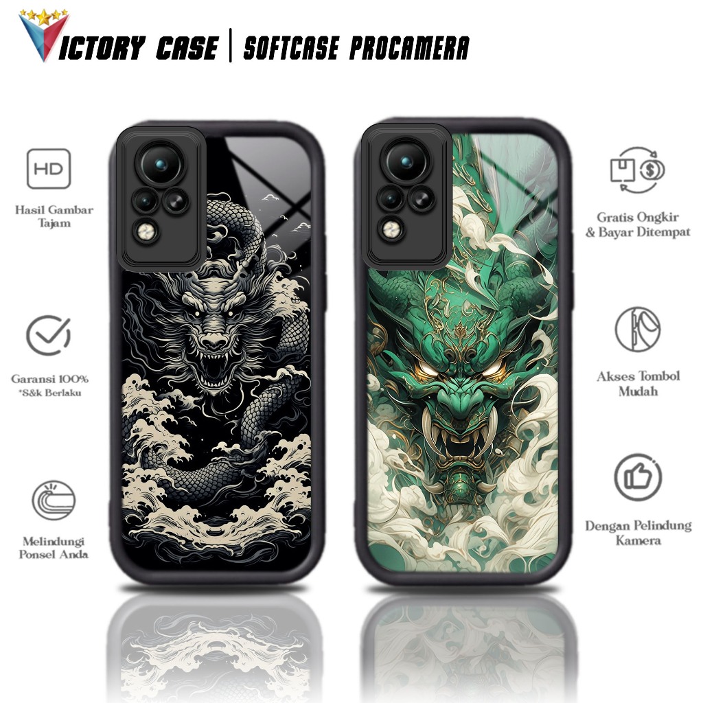 Softcase Glass kaca untuk INFINIX NOTE 11 NOTE 11 NFC NOTE 12 NGA Casing Handphone Case Procamera