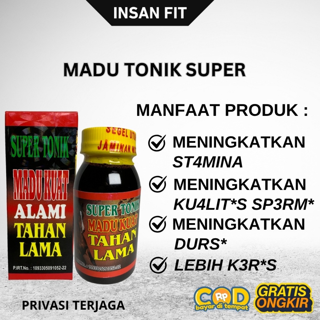 Madu Tonik Super Madu Bantu Jaga Stamina Produktivitas Pria Tahan Lama