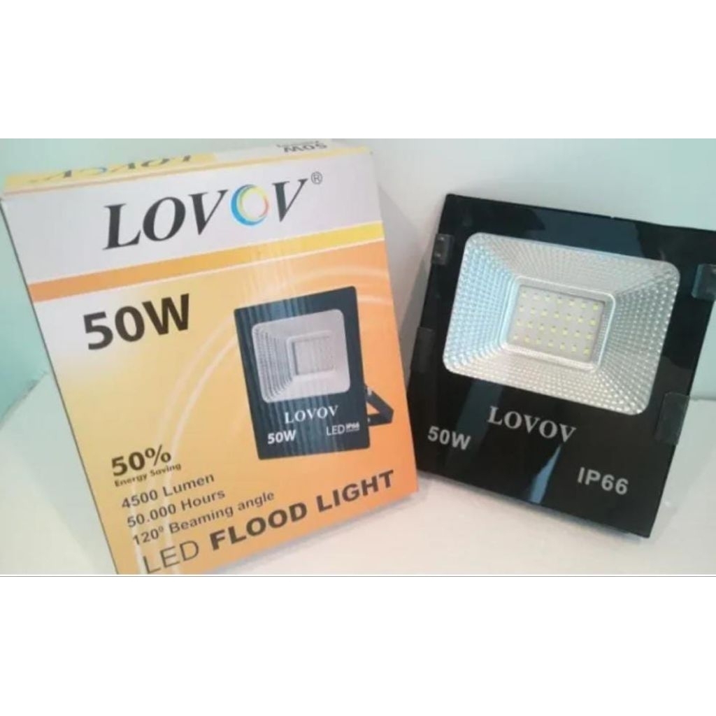 Lampu Kap Sorot 50W Putih (Slim) Lovov asli ori lampu kap sorot rumah spotlight aluminium kotak  kec