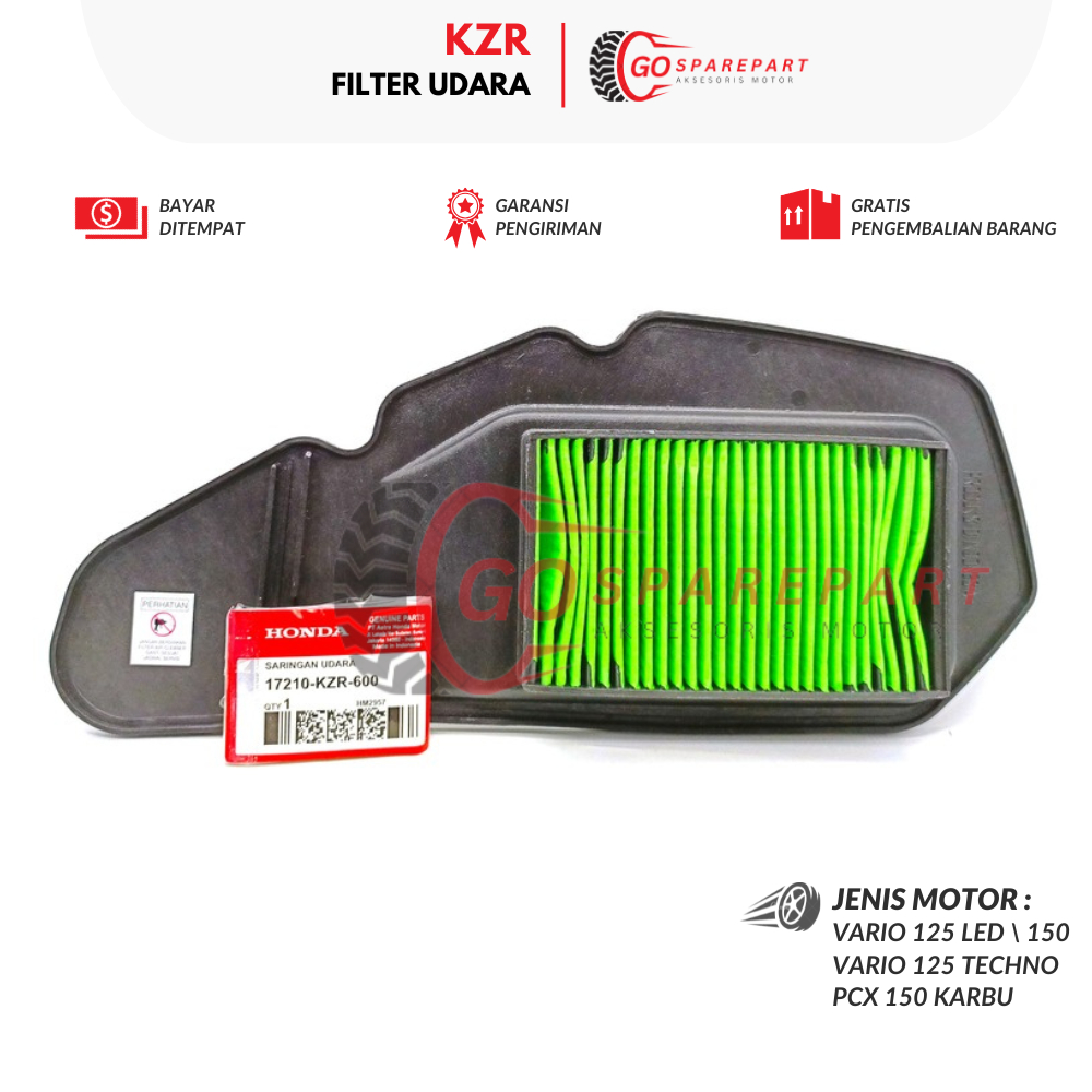 KZR FILTER UDARA MOTOR HONDA VARIO 125 / SARINGAN UDARA MOTOR VARIO 150 / AIR FILTER PCX 150 / FILTE