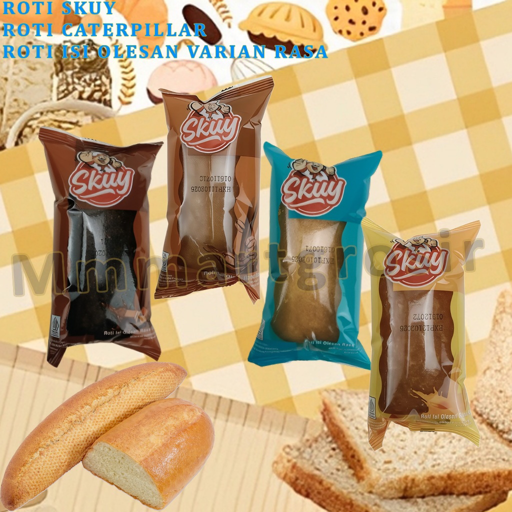 

Roti Skuy / Roti Caterpillar / Roti Isi Olesan Varian Rasa / 52gr