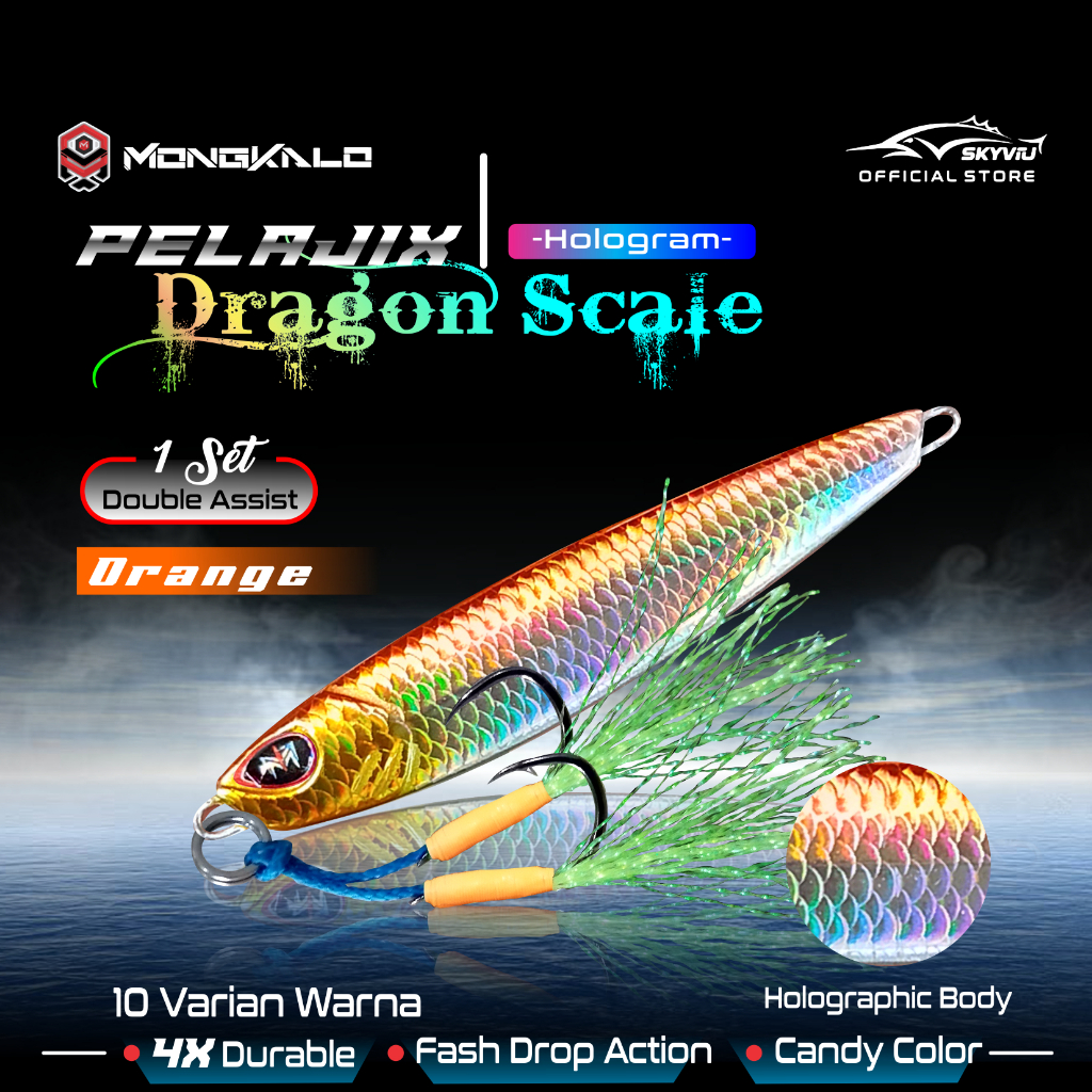 Mongkalo Pelajix Sisik-Kecil noGID noMotif Candy 30 Orange