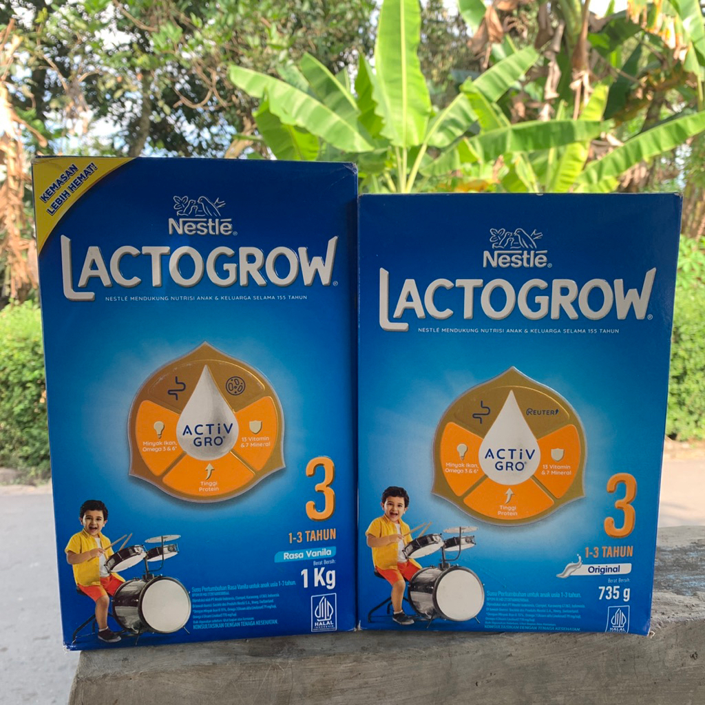 

TERMURAH Lactogrow 3 Vanilla / original 735gr susu balita 1-3 tahun || Lactogrow 3 original 735 gr Susu bubuk susu pertumbuhan PROMO CUCI GUDANG!!