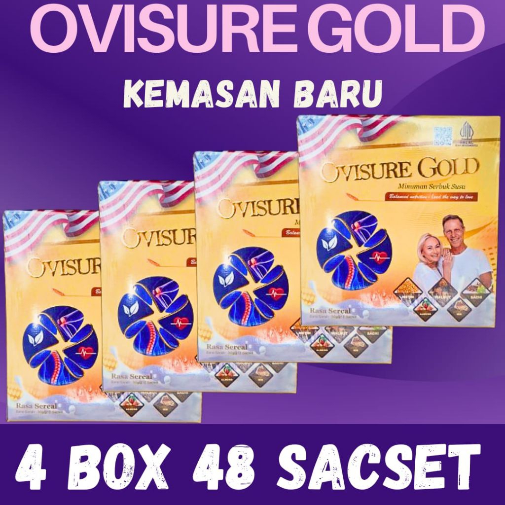 

4-BOX OVISURE GOLD MILK SUSU OBAT UNTUK TULUNG DAN SENDI YANG SEHAT ASLI BPOM IMPOR USA