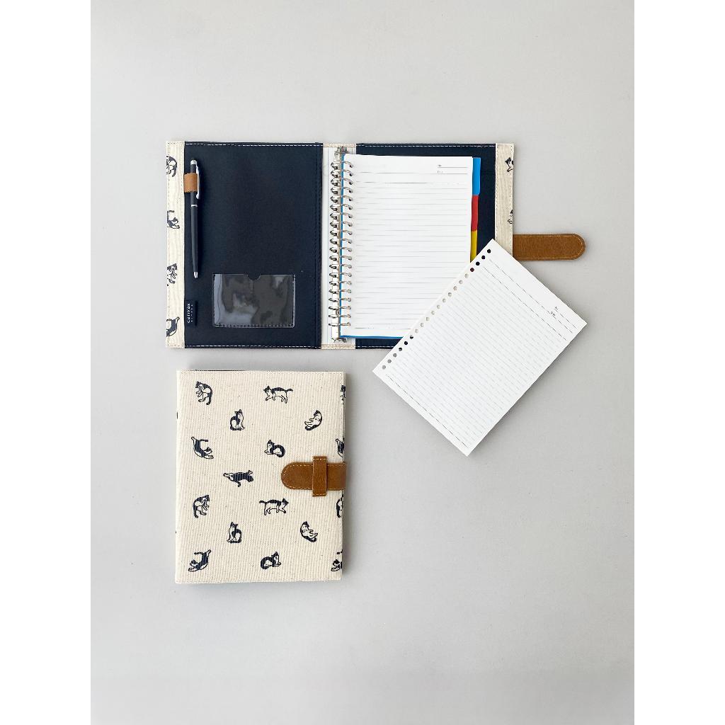 

A5 Binder Cats Natural Canvas Living