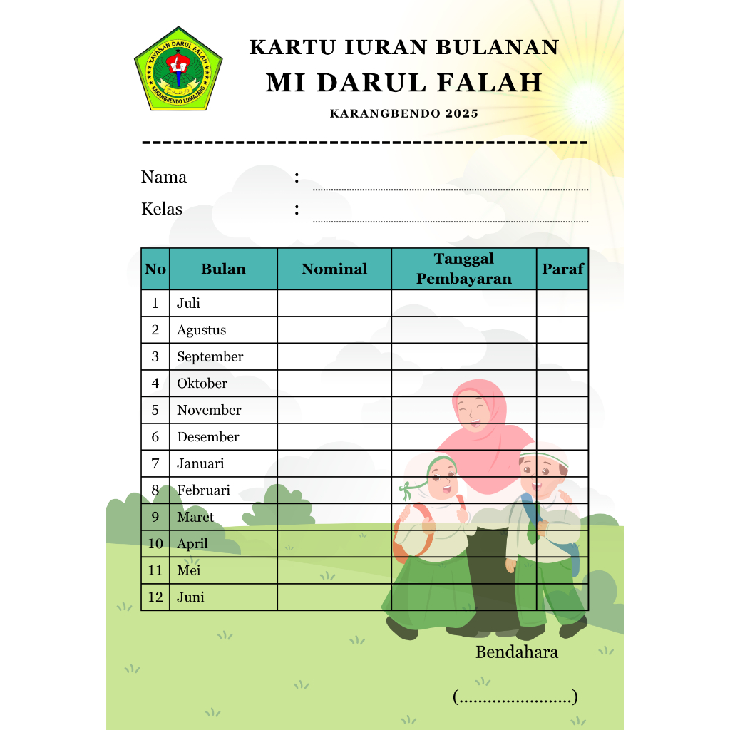 

Kartu Iuran Paguyuban