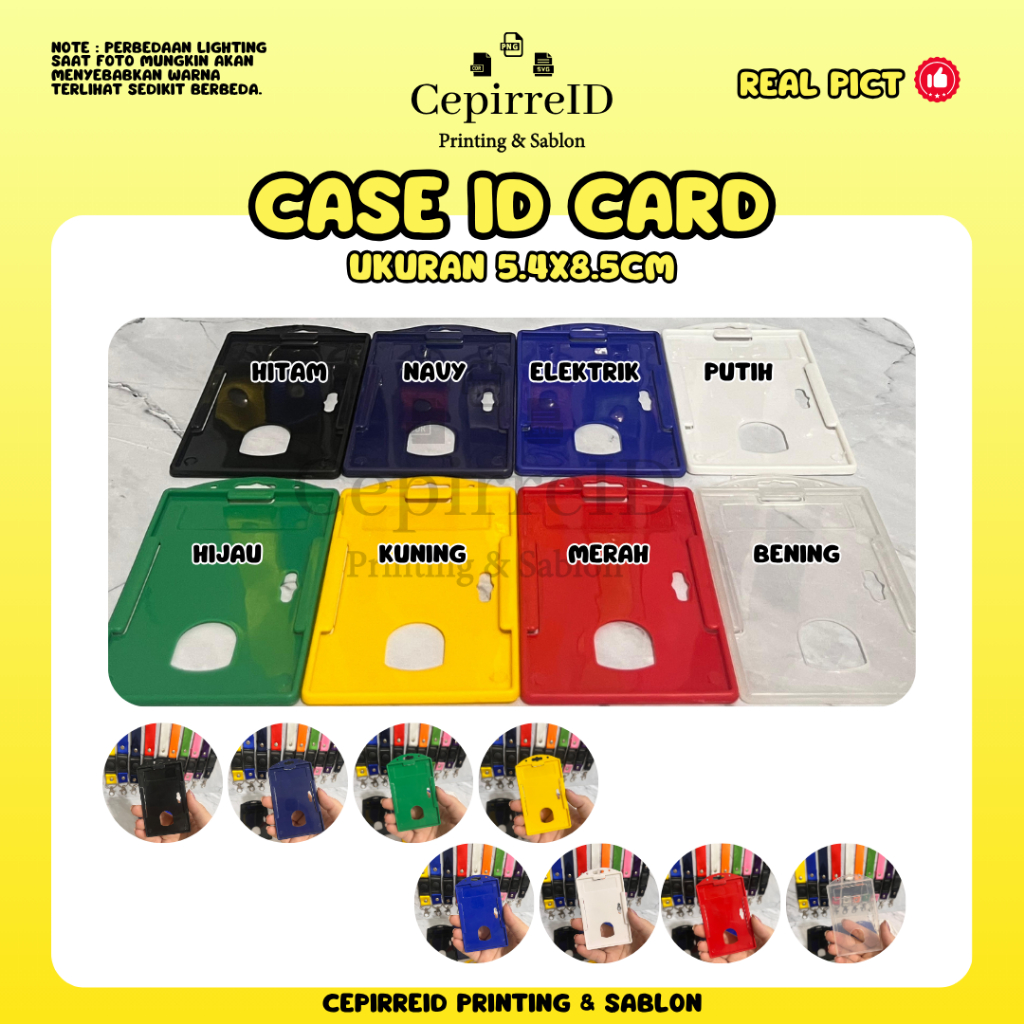 

CepirreID - Case Casing ID Card Plastik TEBAL Nametag ID Card Holder Frame Plastik