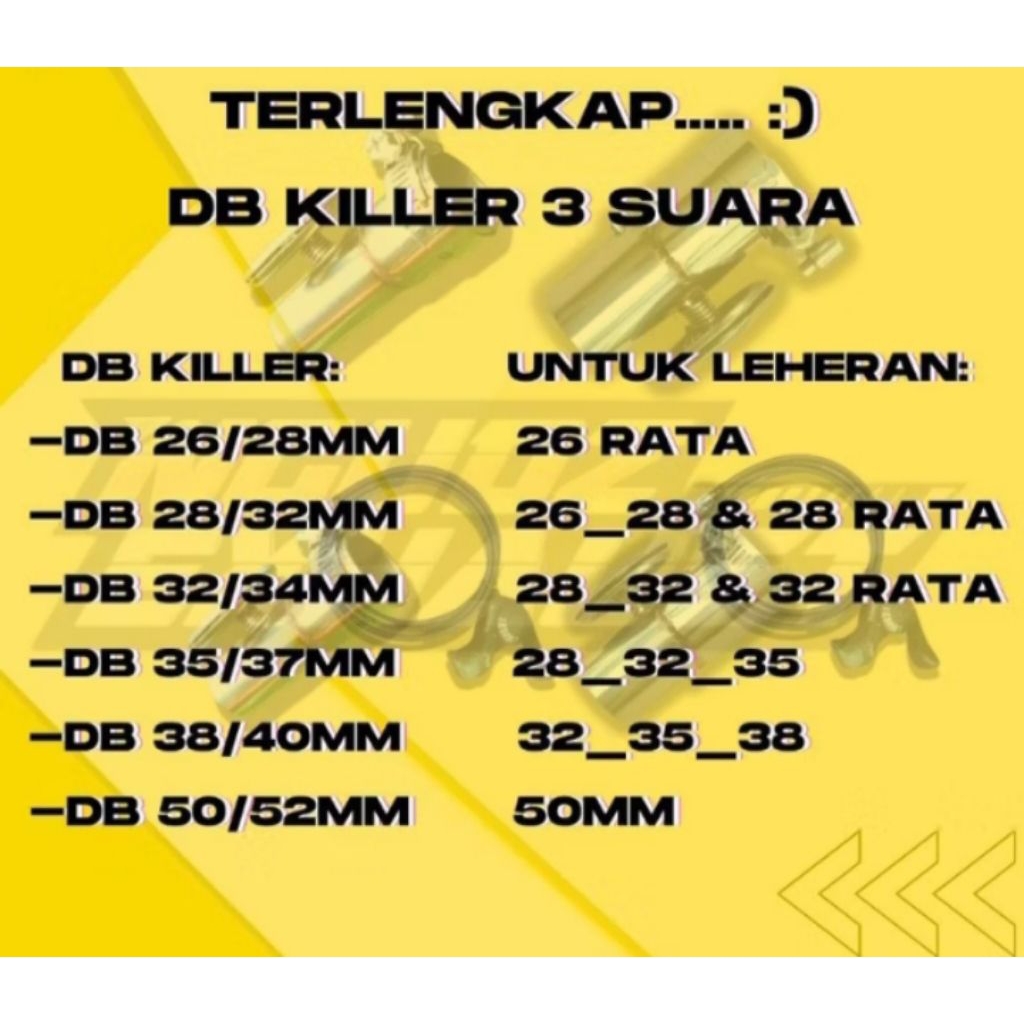 Db killer 3 suara peredam suara knalpot racing