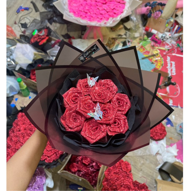 

Buket bunga pita satin isi 10 bunga (Request Warna tulis di catatan)