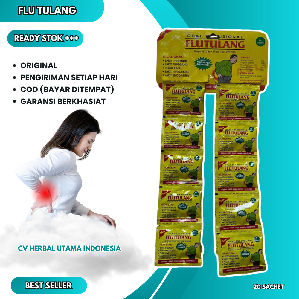 

Kapsul Flu Tulang Rencengan Isi 20 Sachet