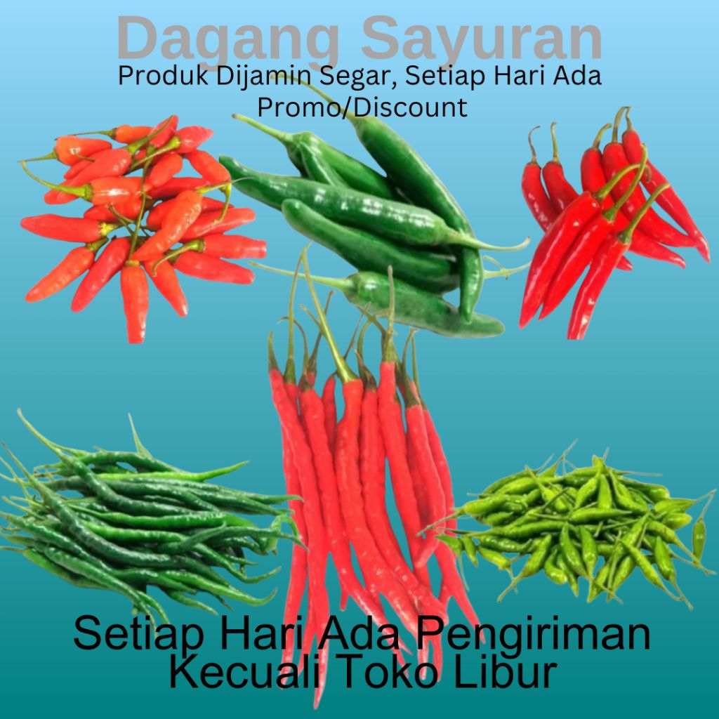 

ANEKA CABE | RAWIT MERAH | MERAH KERITING | MERAH BESAR | RAWIT HIJAU | HIJAU BESAR | HIJAU KERITING SEGAR