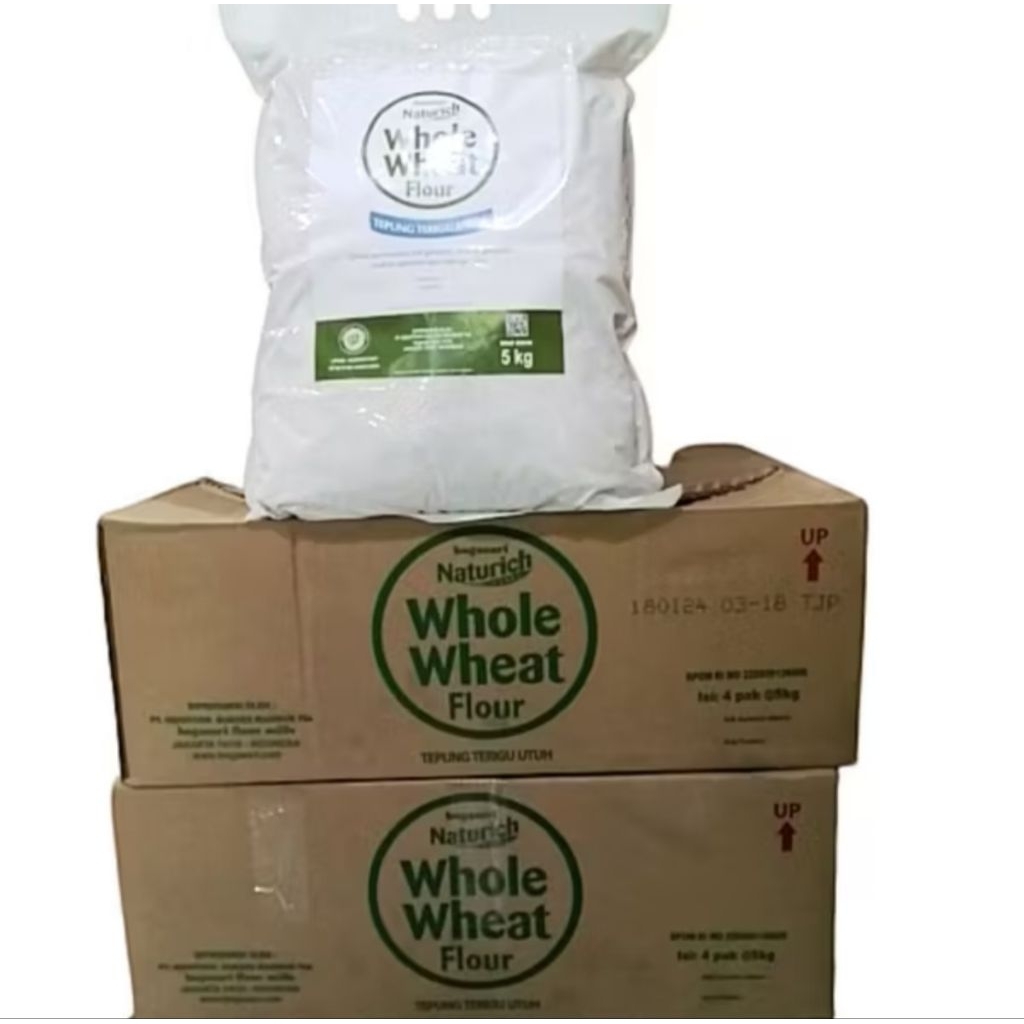 

Bogasari Naturich Whole Wheat Gandum 1 dus Isi 4x5kg