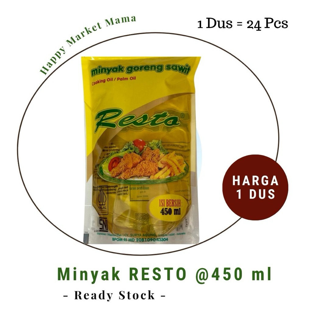 

Minyak Resto 1 Dus = 24 @ 450 ml
