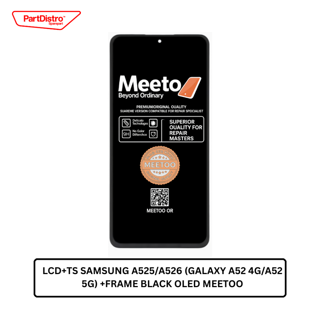LCD+TS SAMSUNG A525/A526 (GALAXY A52 4G/A52 5G) +FRAME BLACK OLED MEETOO