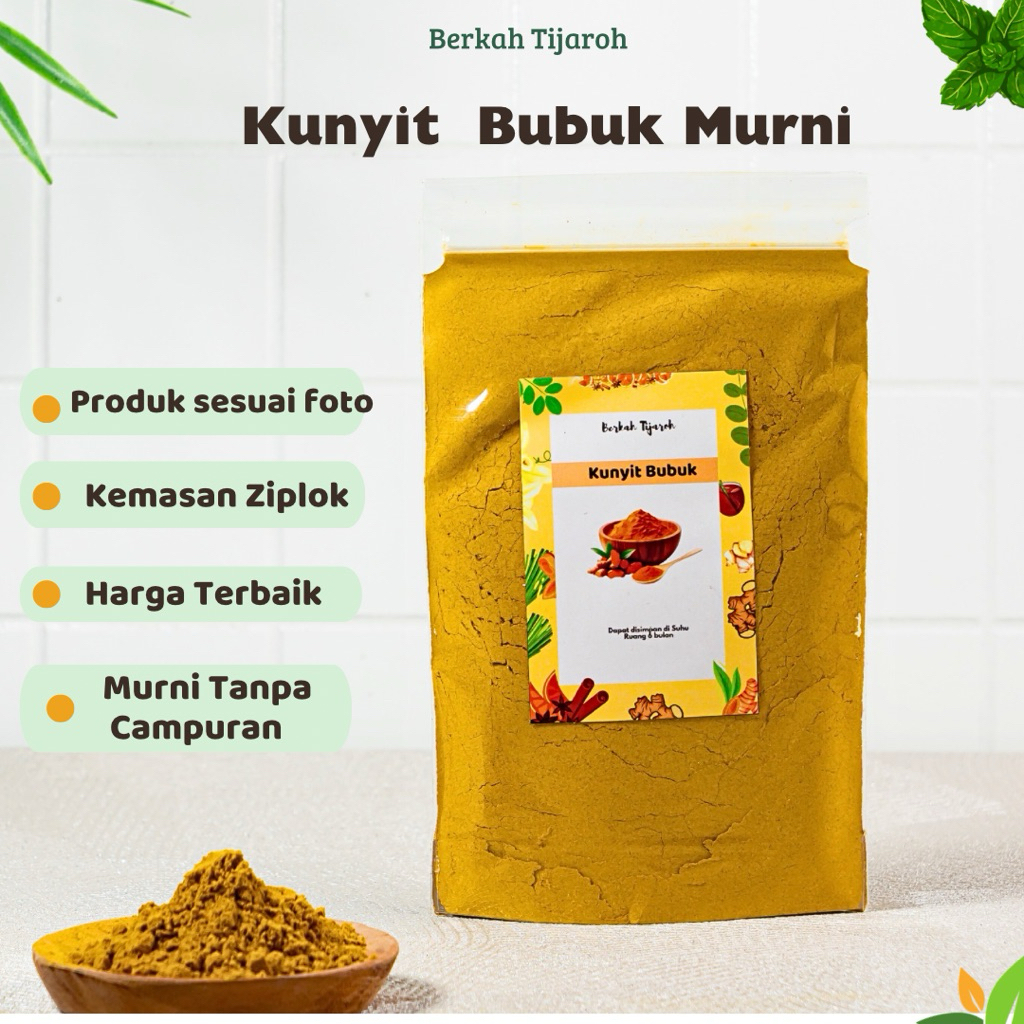 

Kunyit Bubuk Murni Orginal Kunir Bubuk Asli Tanpa Campuran