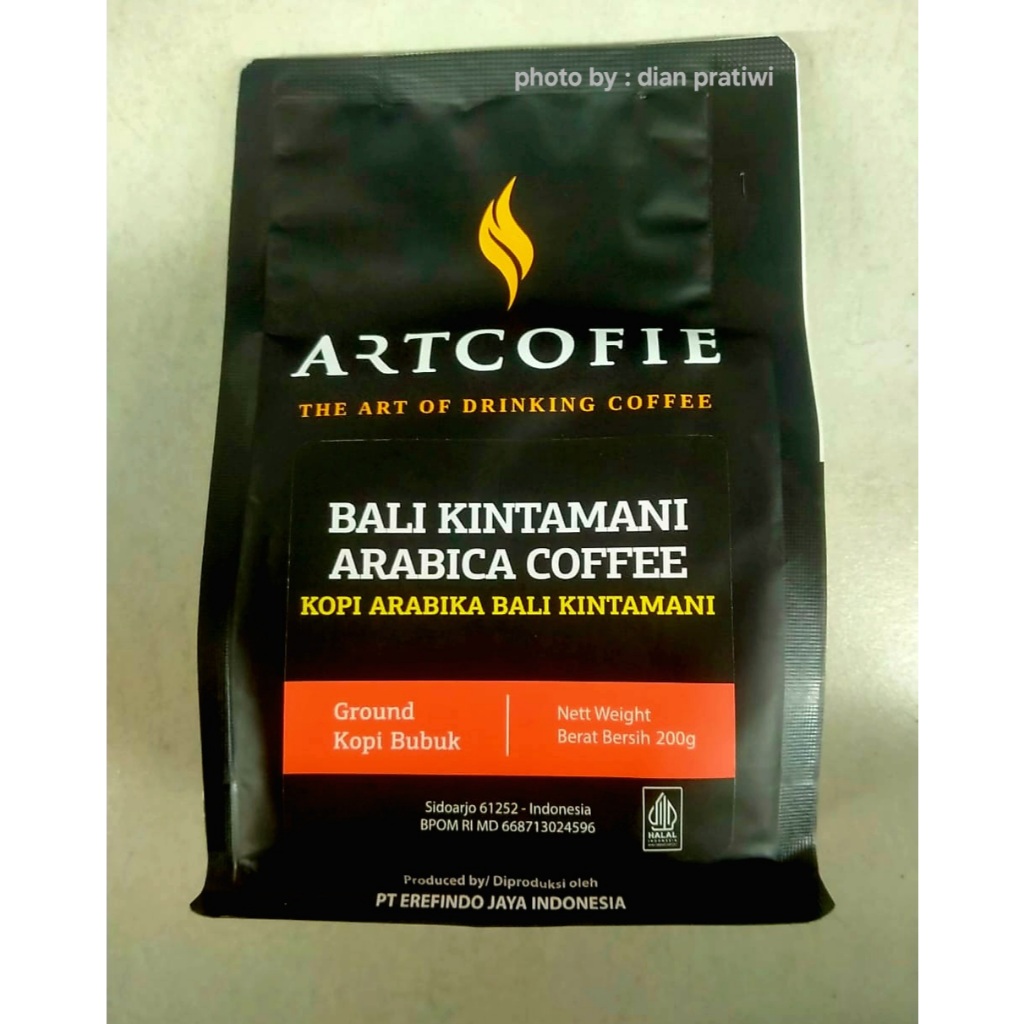 

ARTCOFIE KOPI BALI KINTAMANI ARABICA POUCH GROUND/BUBUK 200 GR
