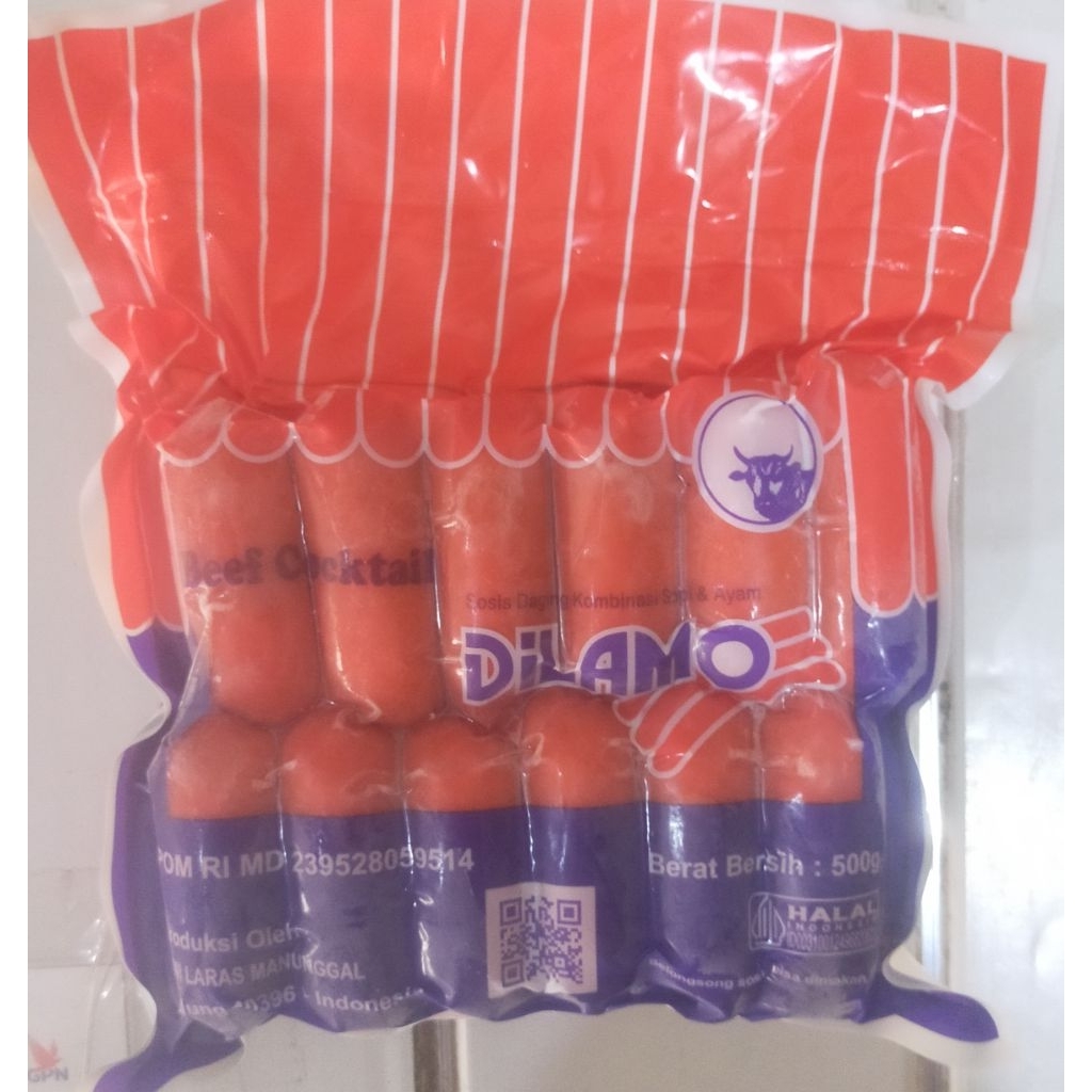 

Dilamo Beef Cocktail Merah 500gr / Sosis Sapi 500gr