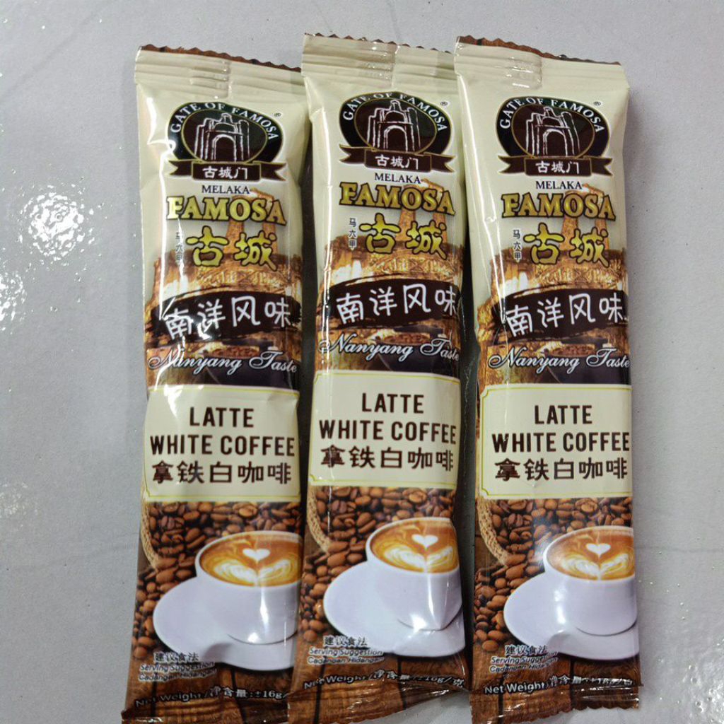 

ECER MINUMAN SACHET FAMOSA WHITE COFFEE LATTE
