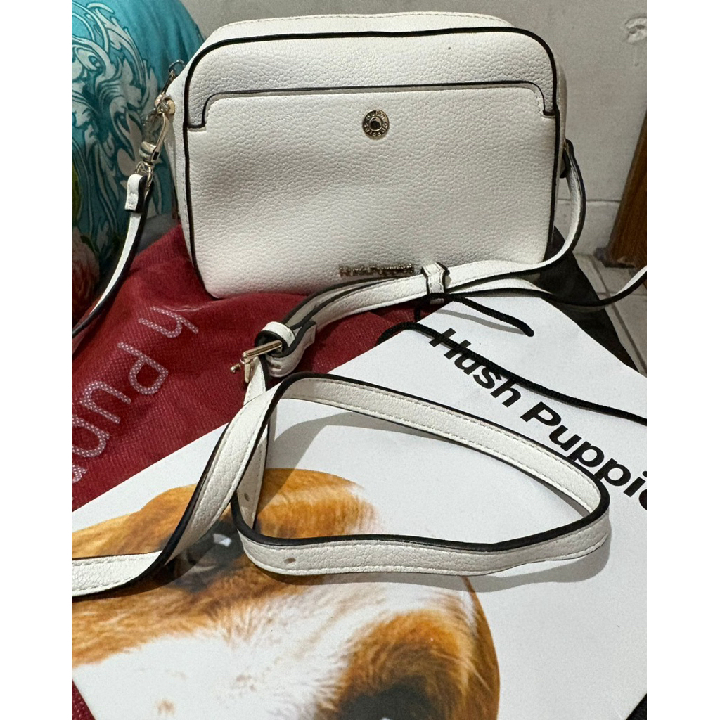 Tas Hush Puppies White Crossbody Original