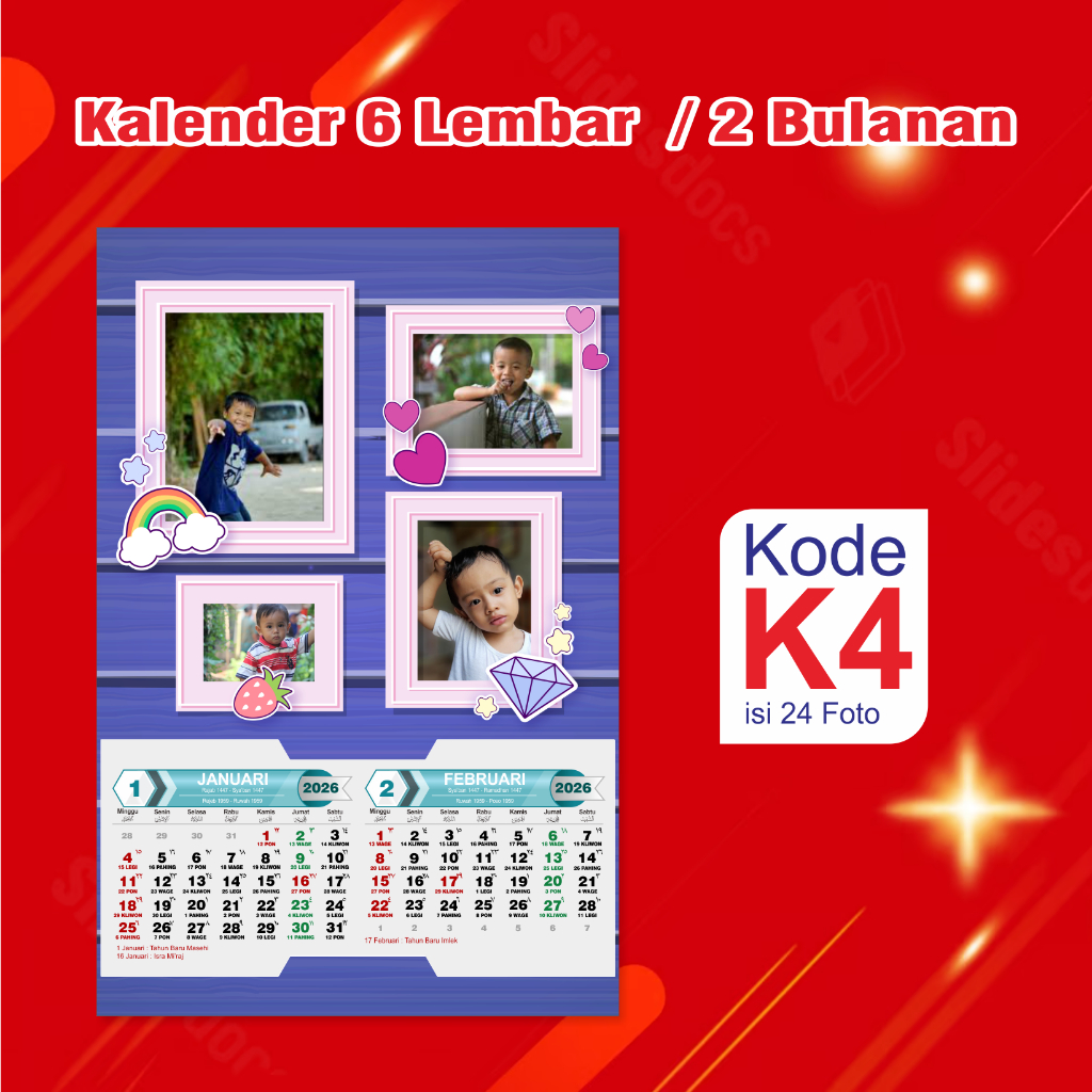 

KALENDER DINDING ISI 6 LEMBAR | KALENDER DINDING 2026 | KALENDER FOTO | KALENDER CUSTOM