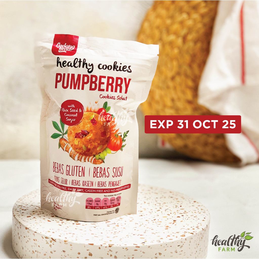 

Ladang Lima Pumpberry Cookies Sehat Gluten Free 180g