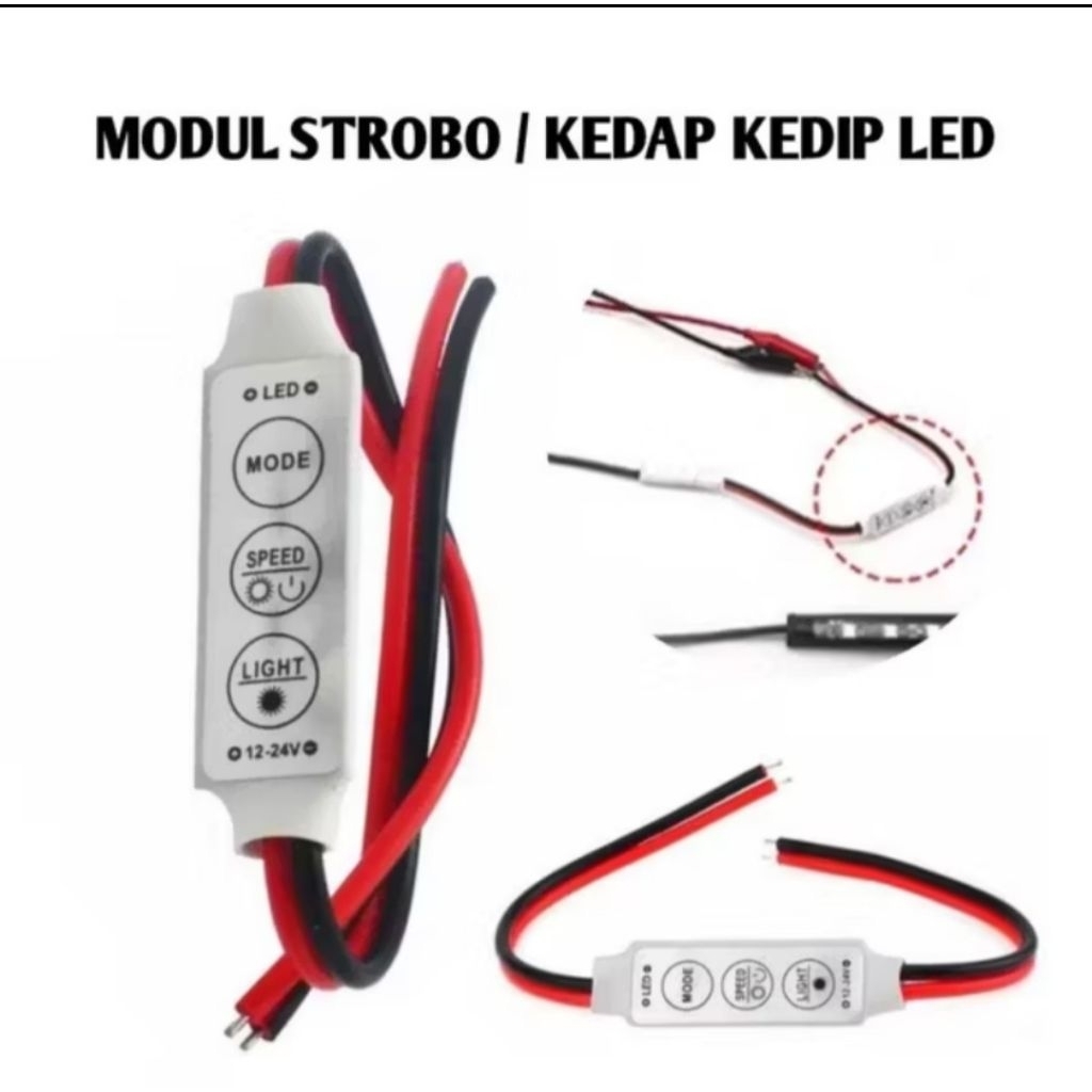 Modul lampu kedip modull ed strobo 12volt 24volt modul kedip strobo 12v 24v