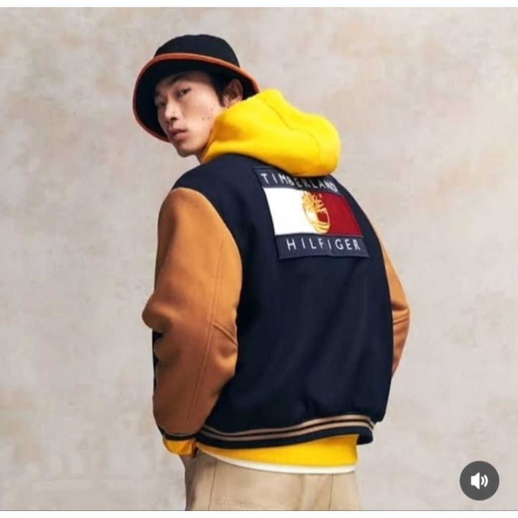 Bomber Varsity Timberland x Tommy Hilfiger Reversible Jacket | Jaket Timberland x Tommy Hilfiger | J