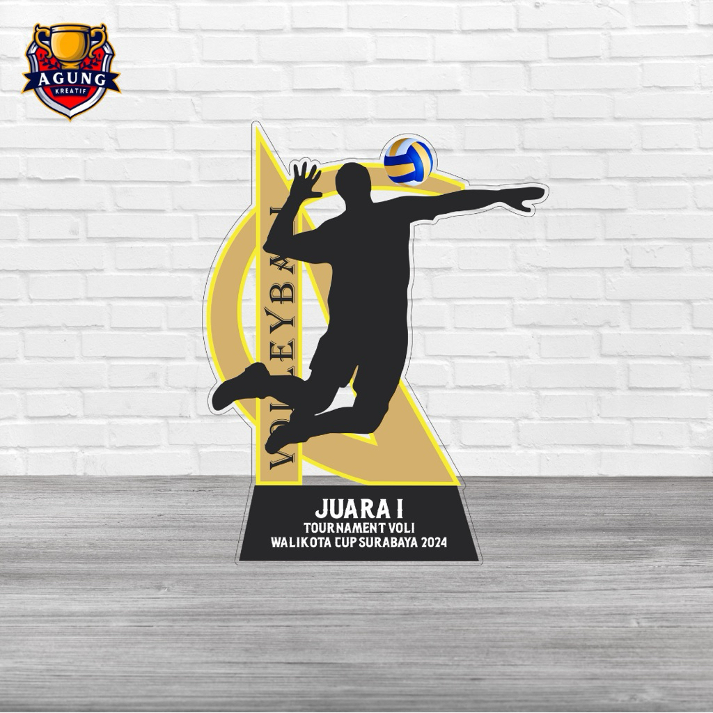 Piala Voli Akrilik Custom Free Design