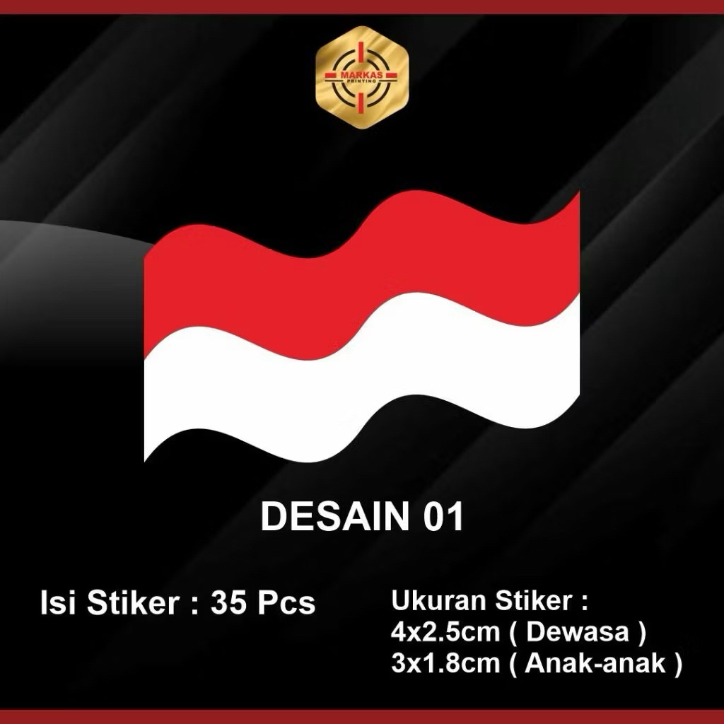 

Stiker Pipi Bendera Indonesia – Merah Putih / Sticker Hut Ri 79 / Sticker Pipi HUT RI 79