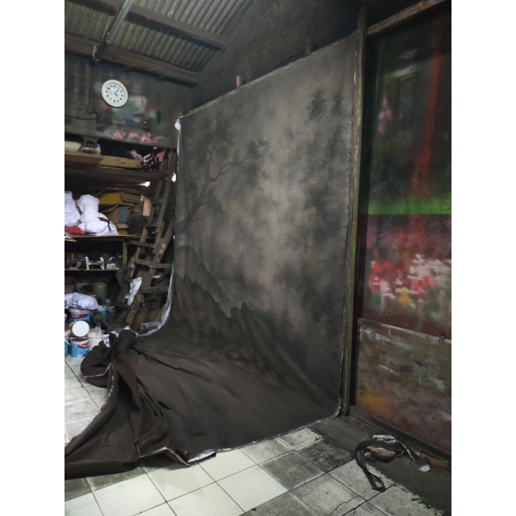 background studio foto pemandangan UK 3x6m